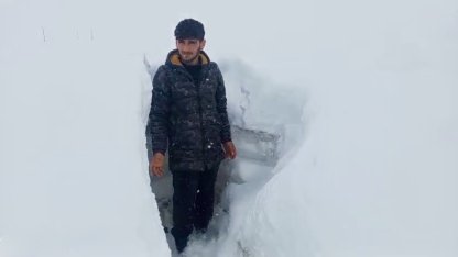 Köyler beyaza gömüldü