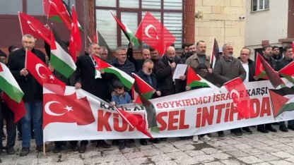 Ardahan’da İsrail’in Filistinli esirleri hedef alan "idam yasası" protesto edildi
