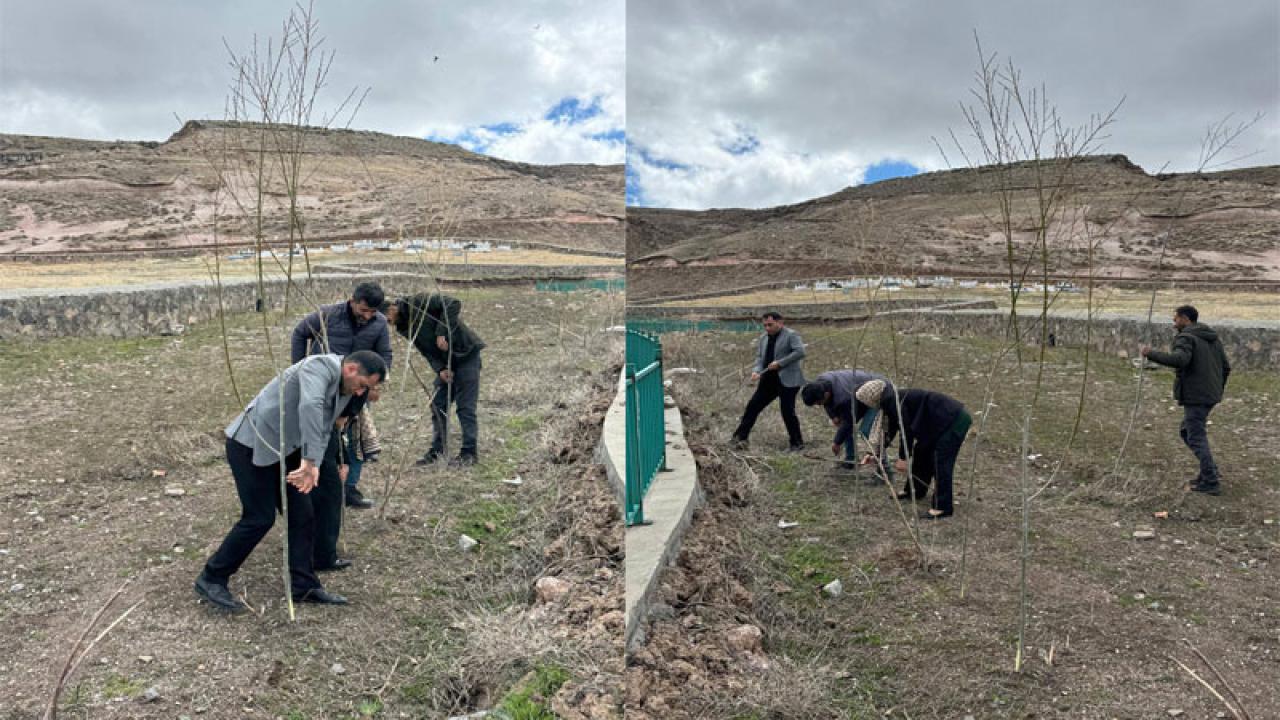 Digor’da fidanlar toprakla buluşuyor