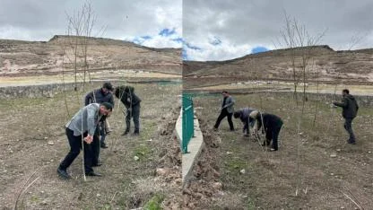 Digor’da fidanlar toprakla buluşuyor