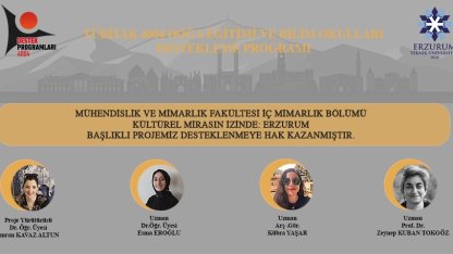 ETÜ TÜBİTAK 4004 projesi ile Erzurum’un mimari mirasını yeni nesillere aktaracak