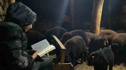 Gündüz hayvan bakıyor gece hayalleri için çalışıyor