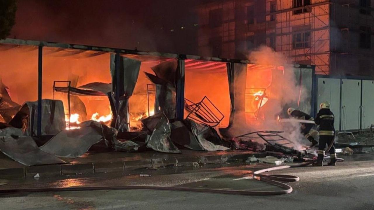 İşçi konteynerlerinde yangın