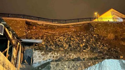 İspir’de heyelan: 2 konut boşaltıldı