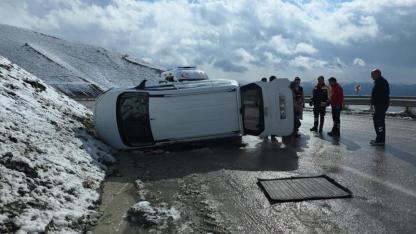 Kar yağışı kazayı beraberinde getirdi