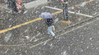 Kars’a kar biranda geldi her taraf bembeyaz oldu