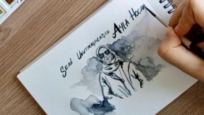 Karslı öğretmenden duygulandıran Ayla Kara portresi