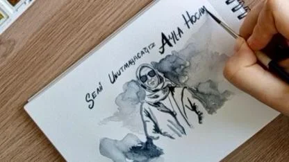 Karslı öğretmenden duygulandıran Ayla Kara portresi