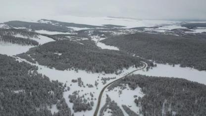 Sarıkamış’ta dronla görüntülenen doğa şöleni