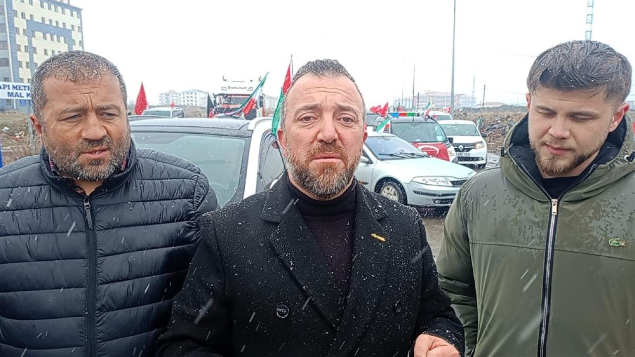 Kars’ta İran’a destek konvoyu düzenlendi