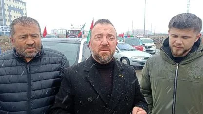 Kars’ta İran’a destek konvoyu düzenlendi