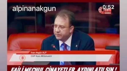 Alp: Faili meçhul cinayetler aydınlatılsın!