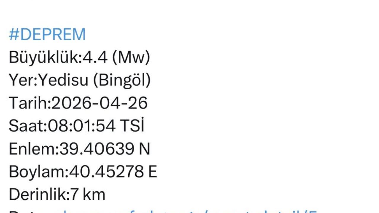Sabah saatlerinde korkutan sarsıntı