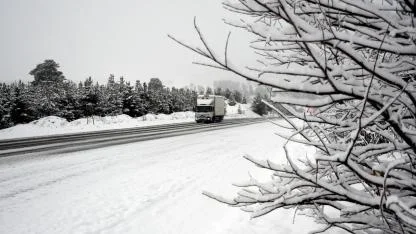 Sarıkamış karla kaplandı