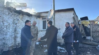 Susuz’da ev yangını sonrası inceleme