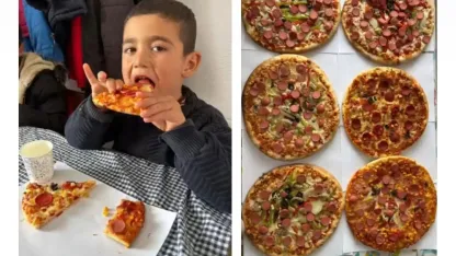 Diyadin’de öğrencilerden renkli pizza etkinliği