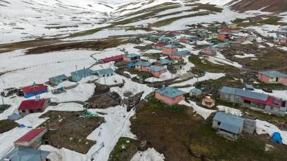 Iğdır’da mayıs ayında kış manzarası