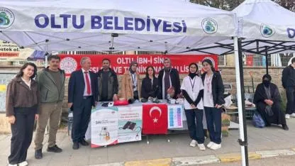 Oltulu öğrencilerden halk sağlığına örnek çalışma