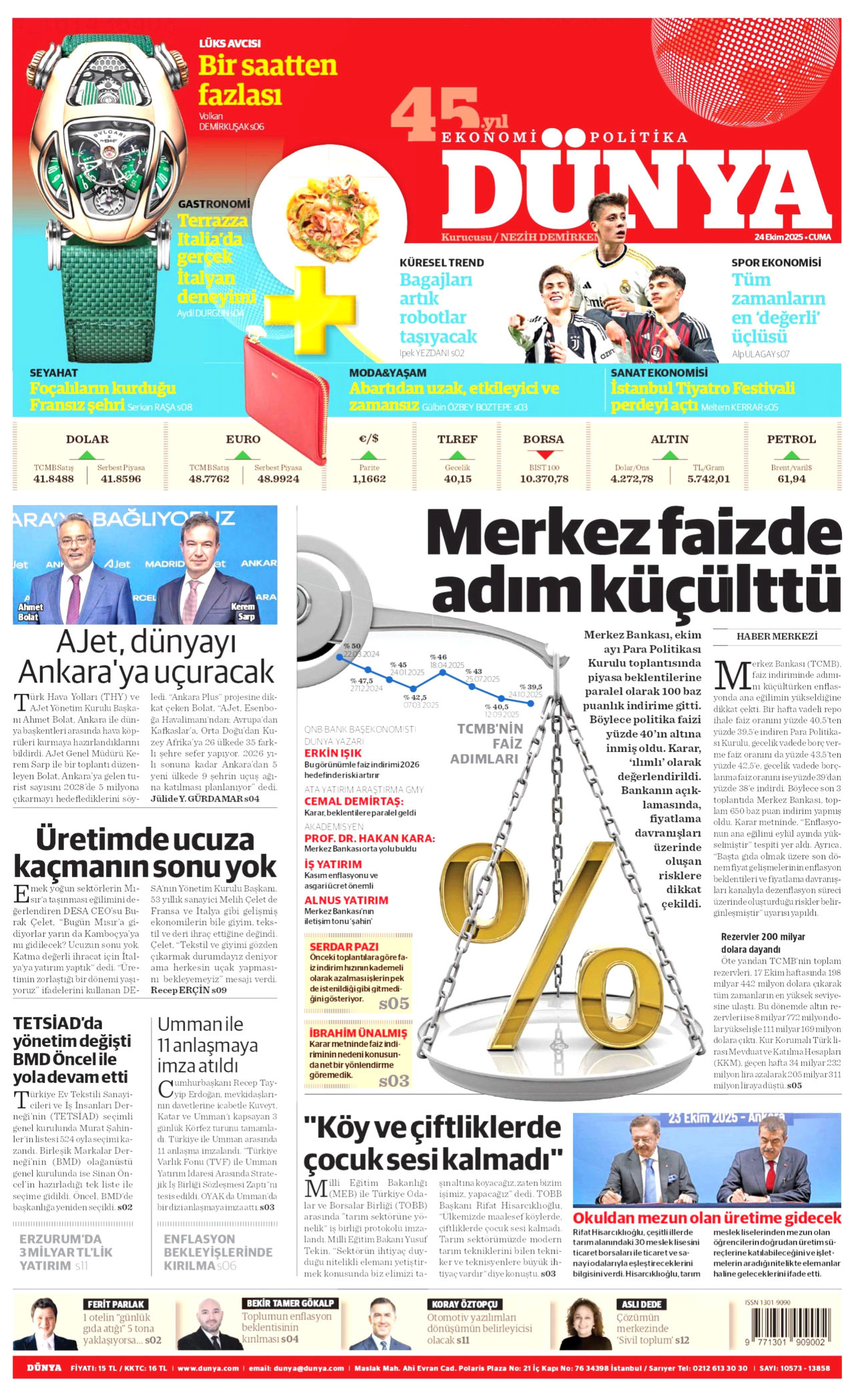 DÜNYA Gazete Manşeti