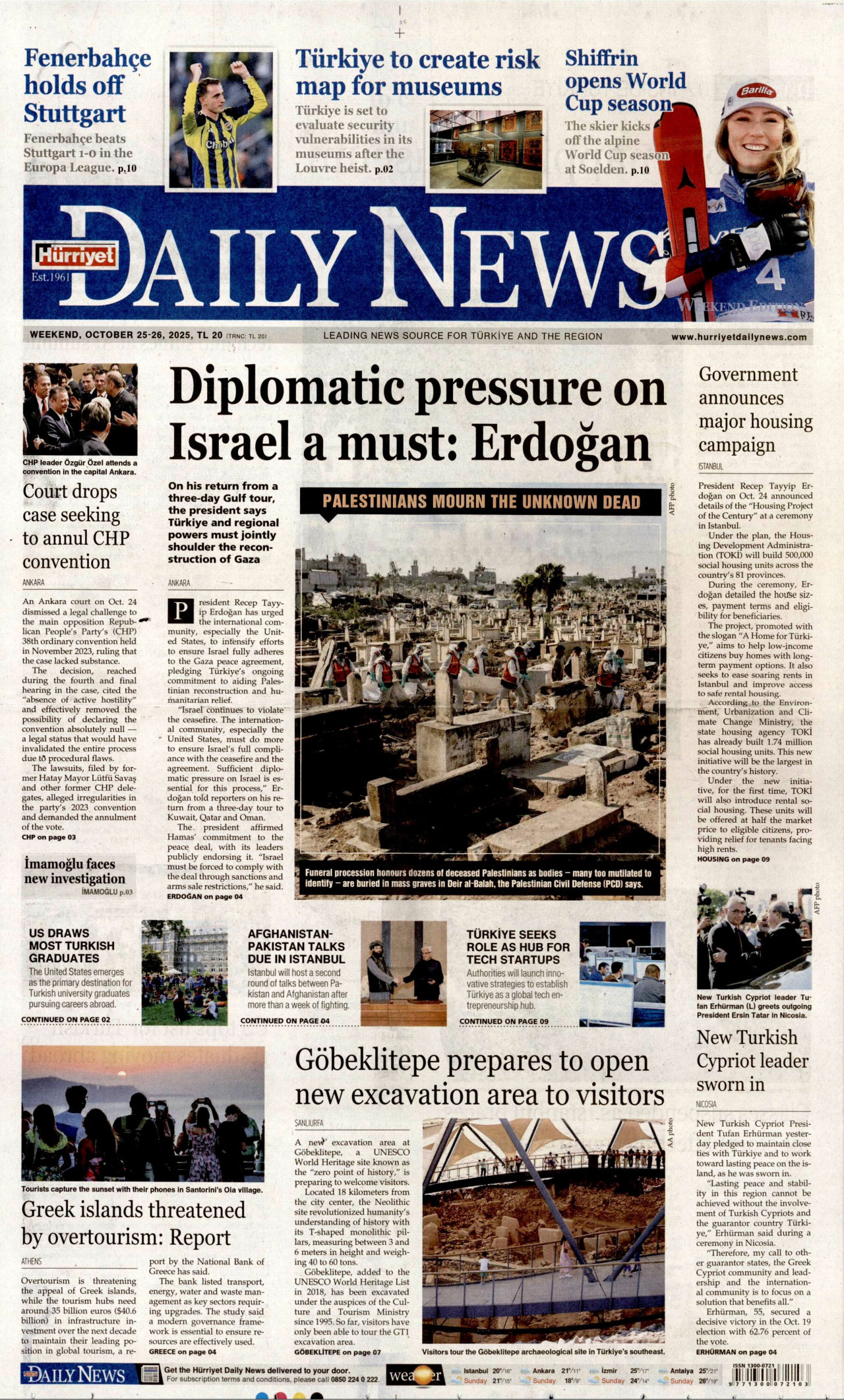 HÜRRİYET DAİLY NEWS Gazete Manşeti