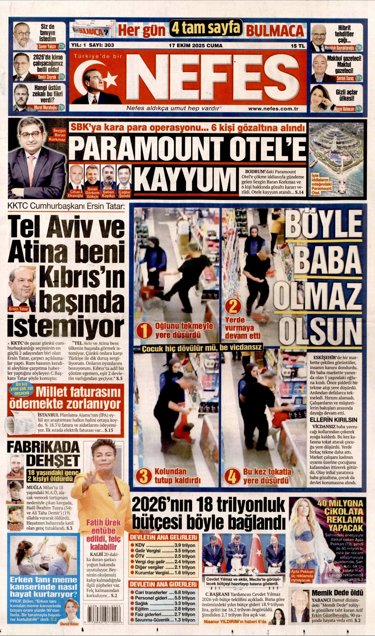 NEFES Gazete Manşeti