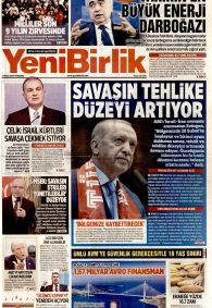 Yeni Birlik Gazetesi Gazete Manşeti