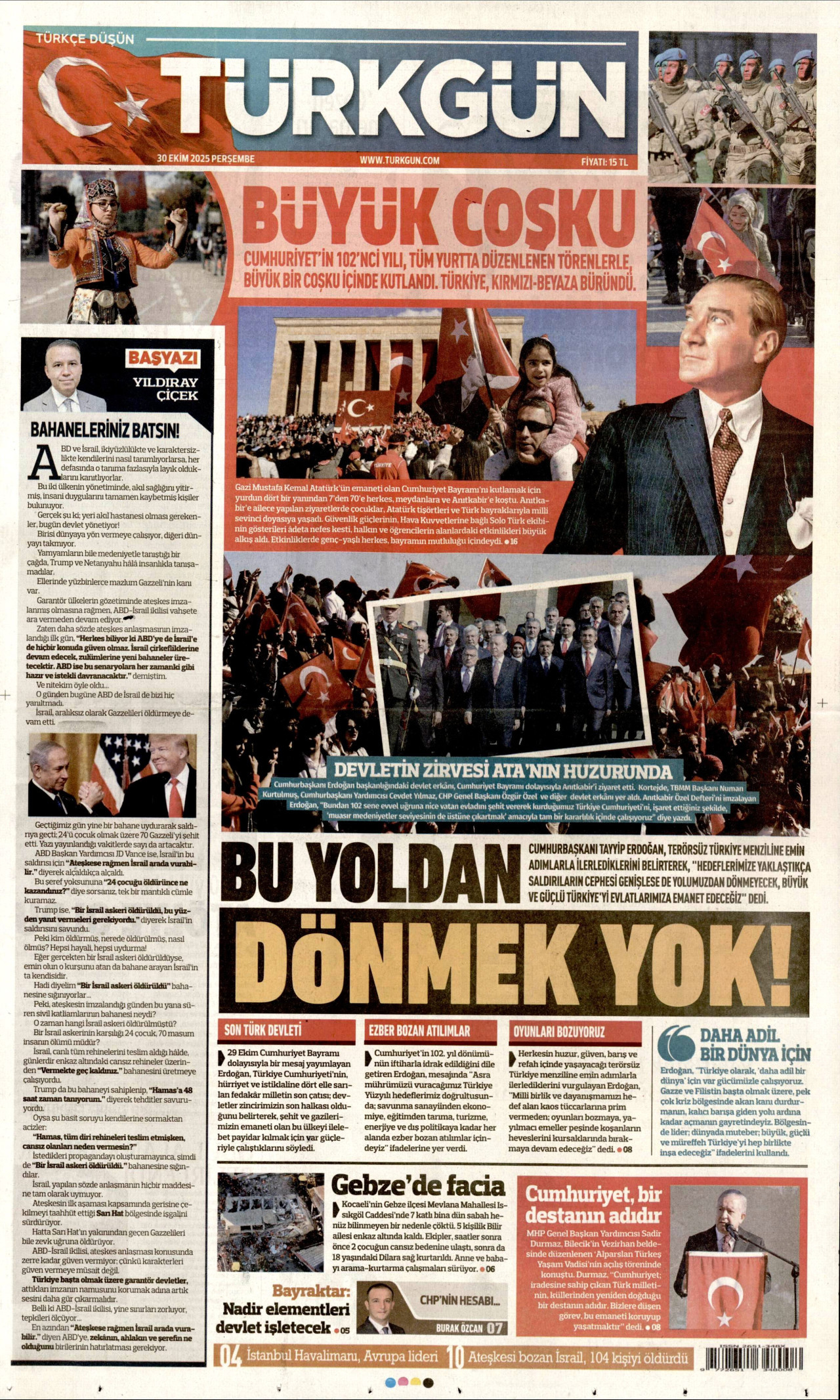 TÜRKGÜN Gazete Manşeti